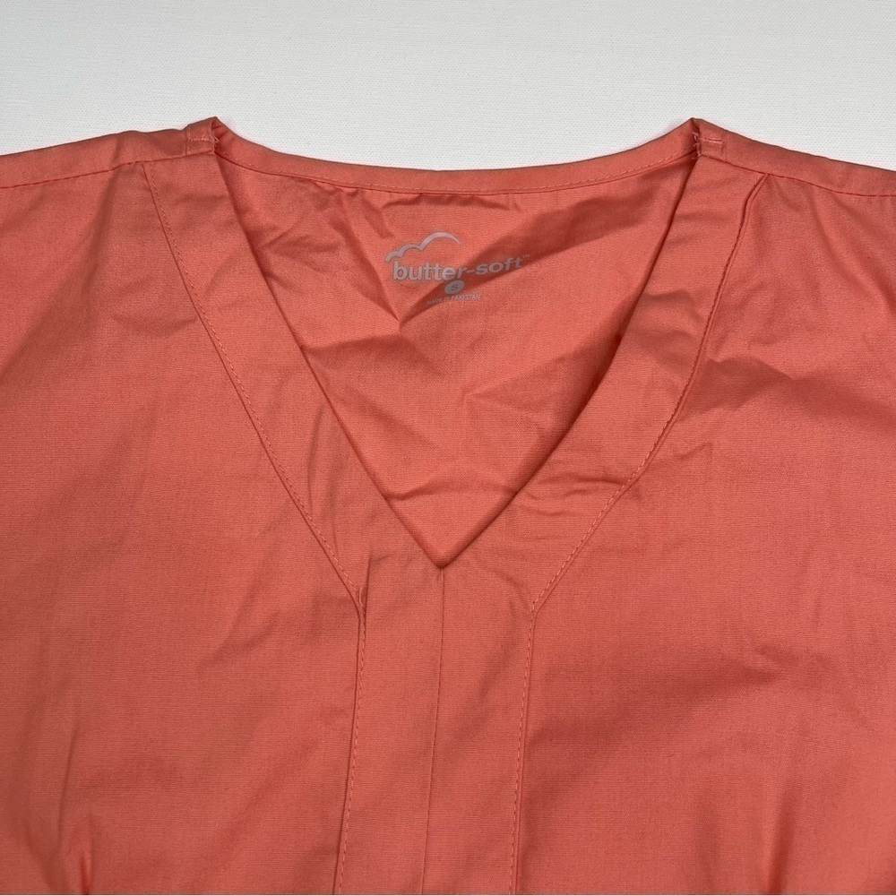 Butter Soft Dress Scrubs Empire Waist Peach Hospital Nurse Uniform Tech New - Picture 3 of 11